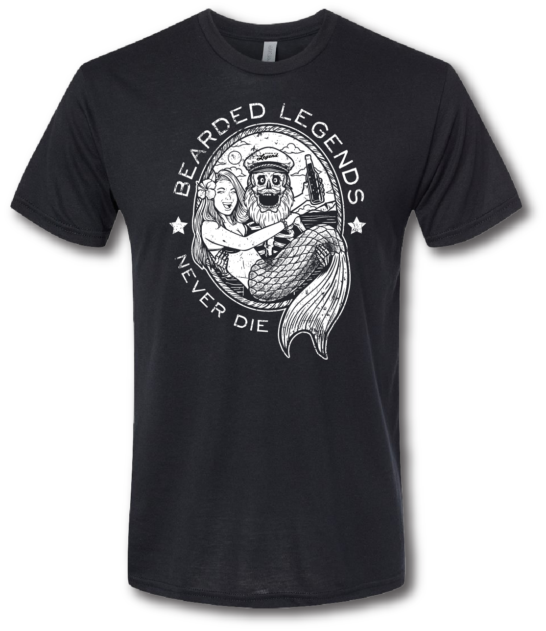 Bearded Legends Never Die Short Sleeve T-shirt