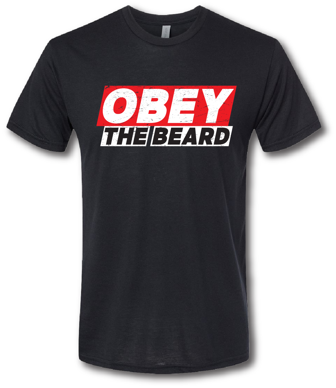 Obey The Beard Short Sleeve T-shirt - Beards of Legend T-Shirts S / Black Unisex