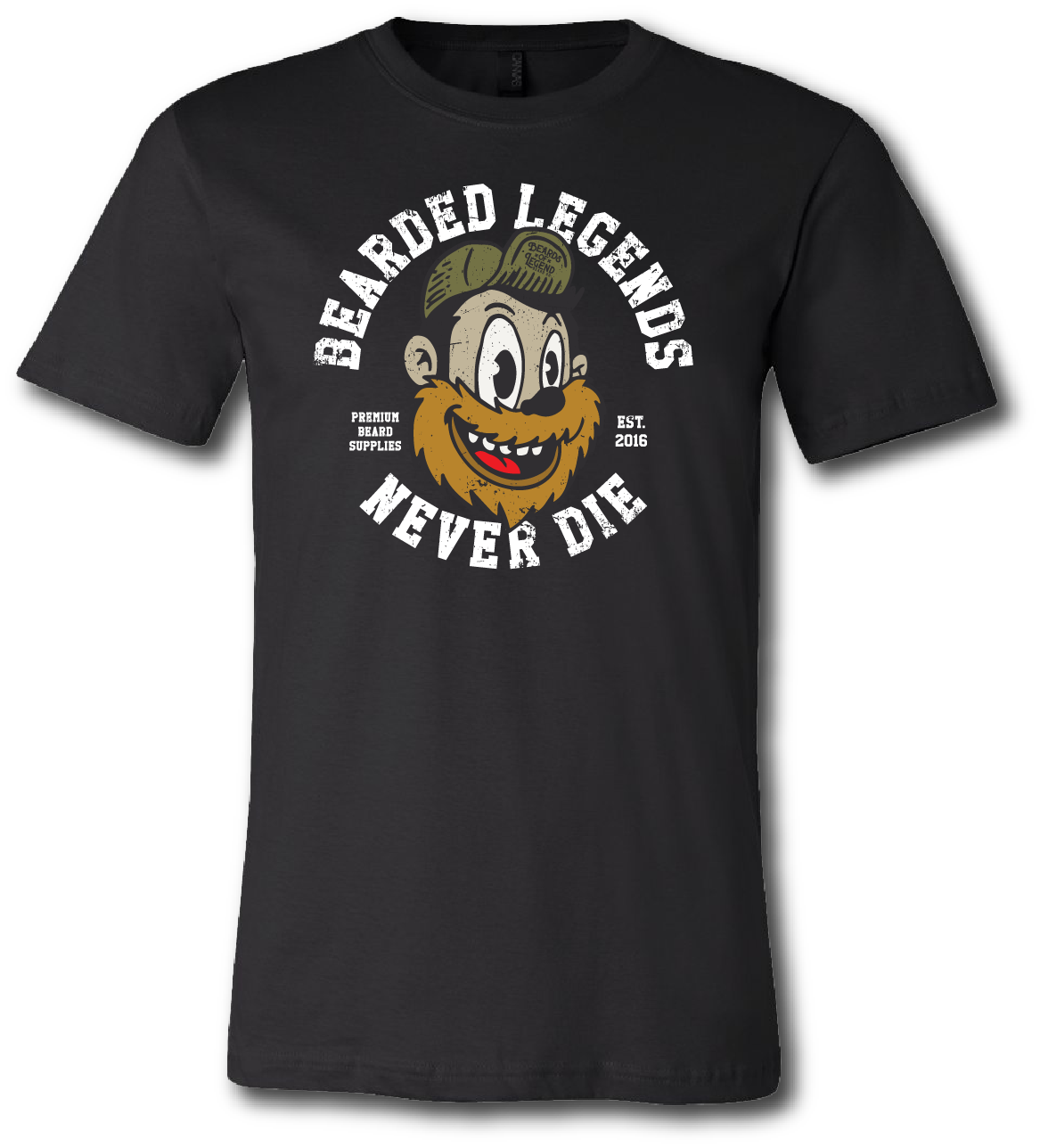 Bearded Legends Never Die Short Sleeve T-shirt