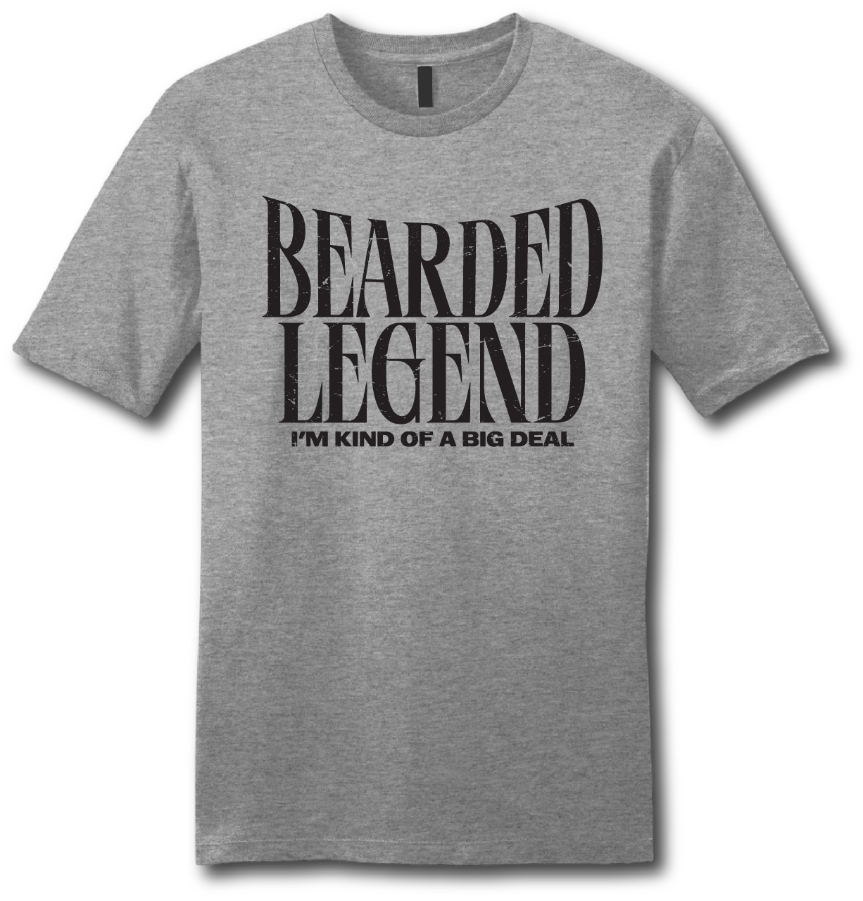 Bearded Legend Big Deal Short Sleeve T-shirt - Beards of Legend T-Shirts S / Heather Grey
