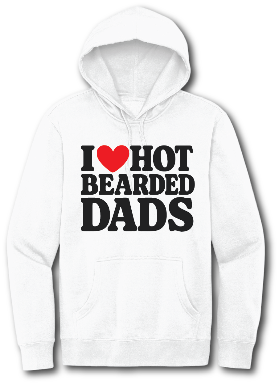I ❤️ Hot Bearded Dads - Beards of Legend T-Shirts S / Unisex Hoodie