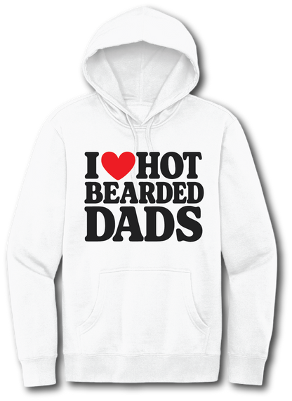 I ❤️ Hot Bearded Dads - Beards of Legend T-Shirts S / Unisex Hoodie