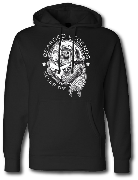 Bearded Legends Never Die Mermaid Hoodie