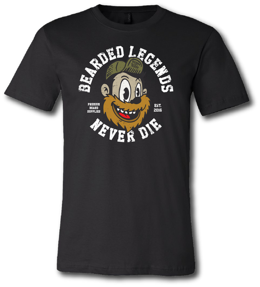 Bearded Legends Never Die Short Sleeve T-shirt