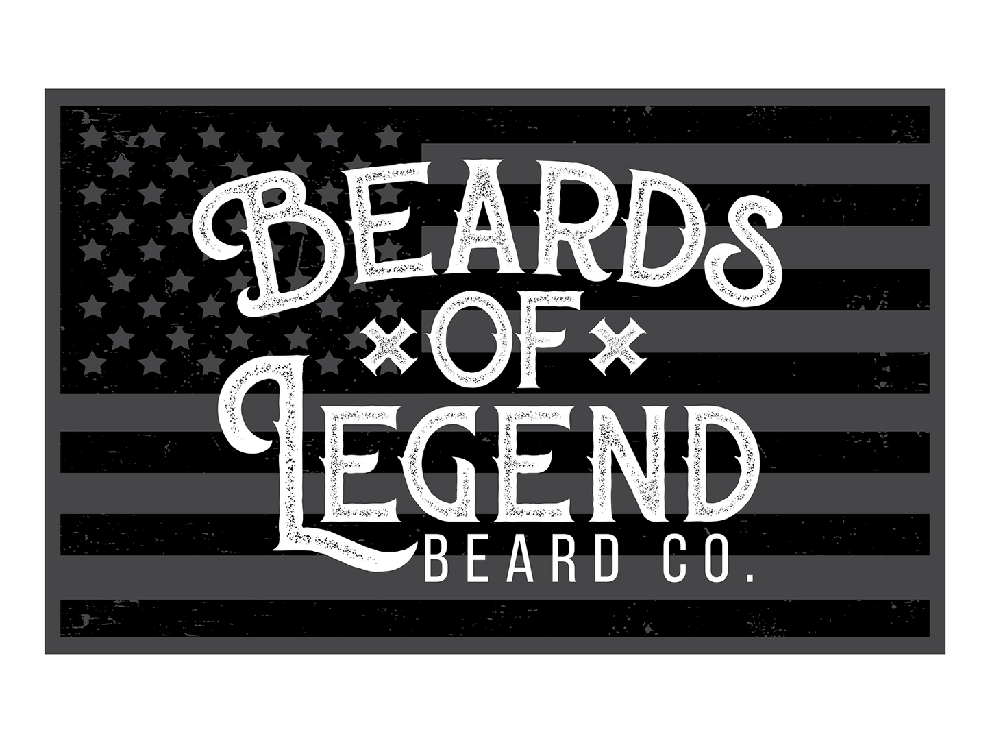 Beards Of Legend Beard Co Flag Decal