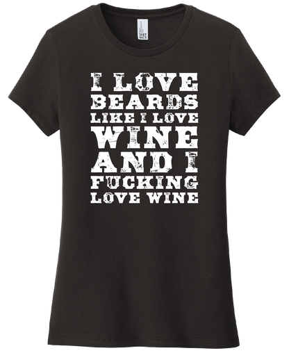 I love Beards and Wine Short Sleeve T-shirt