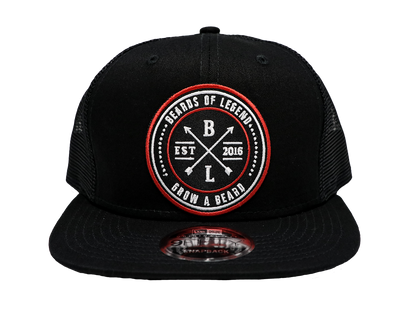 Grow a Beard Black Mesh Snapback