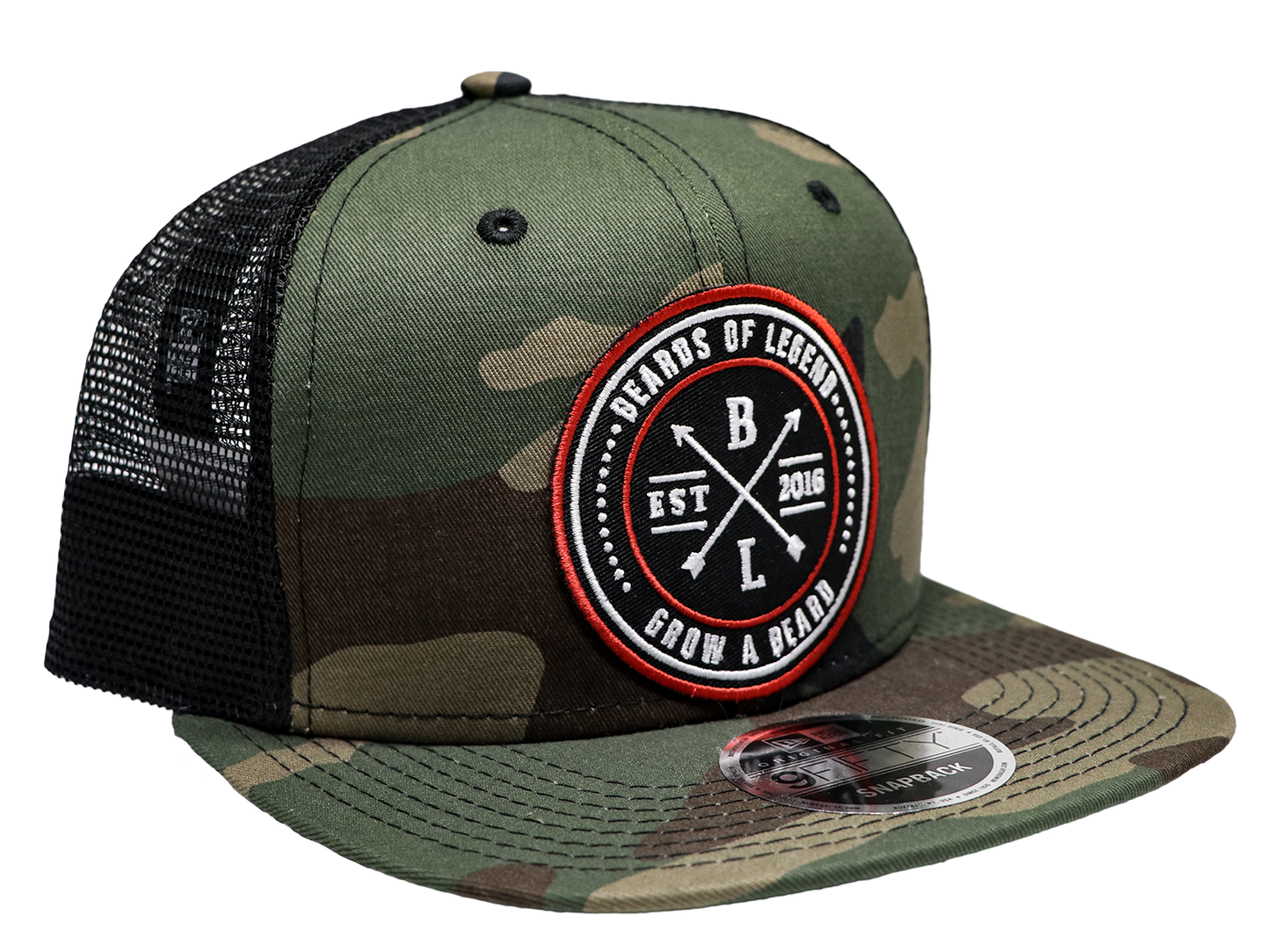 Grow a Beard Camo Mesh Snapback