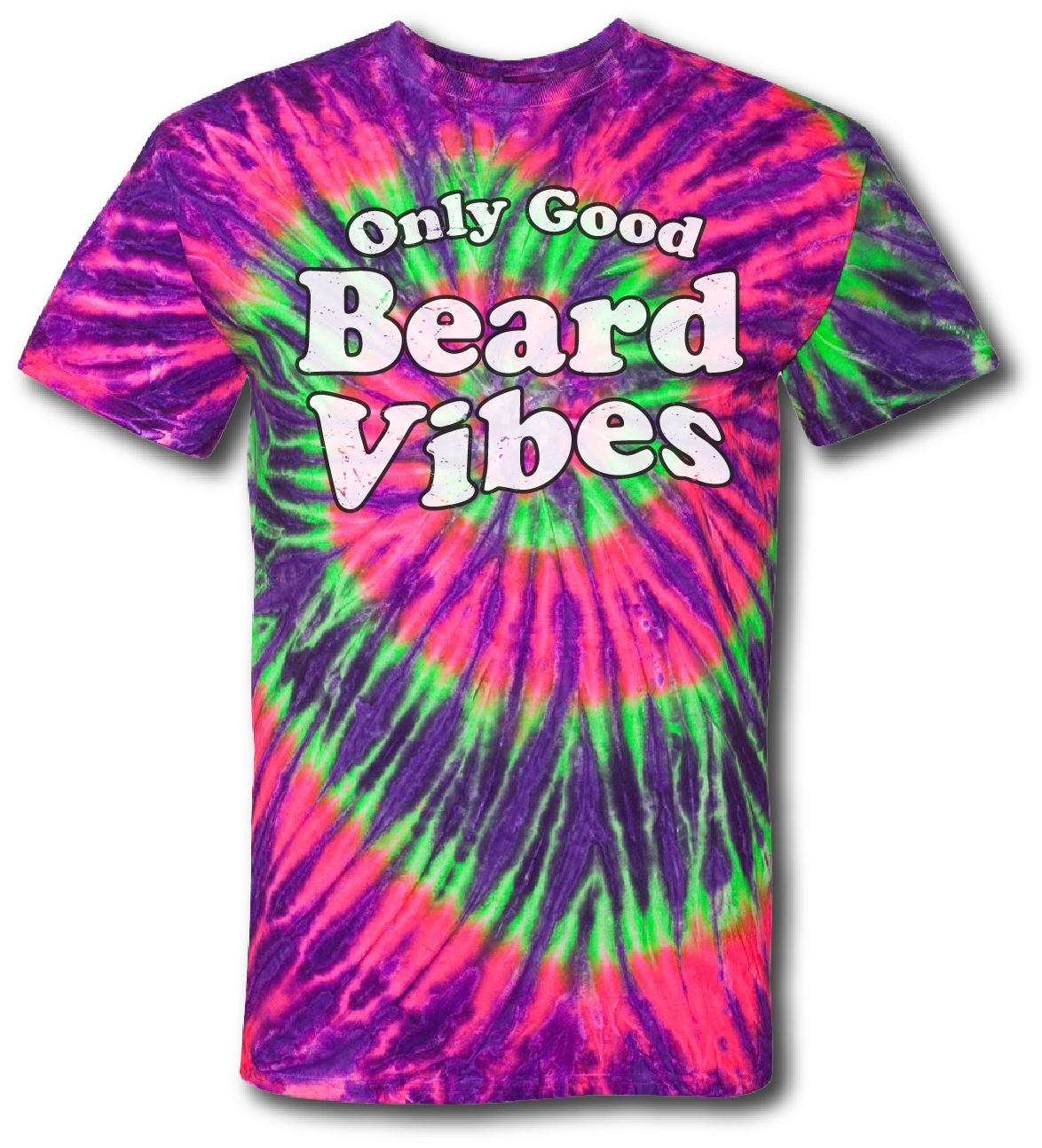 Only Good Beard Vibes Tie Dyed Short Sleeve T-shirt