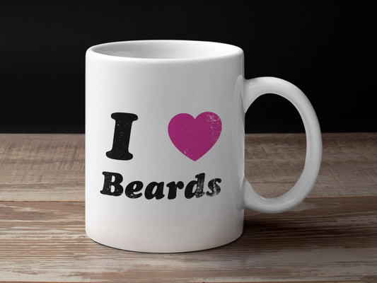I Heart Beards Coffee Mug
