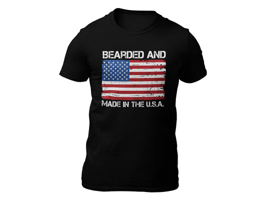 Bearded In The USA Short Sleeve T-shirt